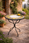 Preview: Table de jardin exclusive en pierre de lave – majolique peinte à la main de Deruta